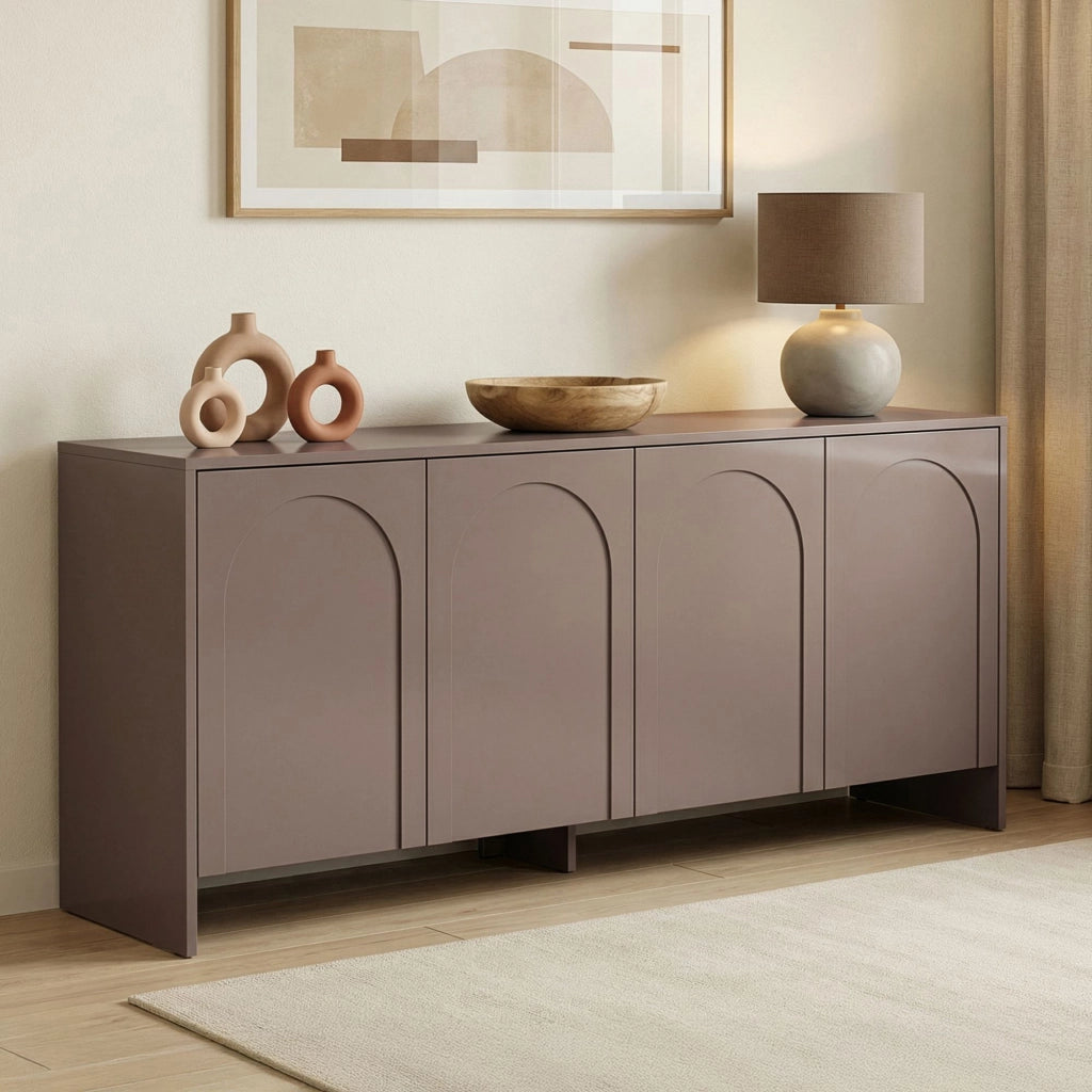 Madia Nomesi, Credenza 2 Ripiani, 180x45x80h cm Marrone Bronzo