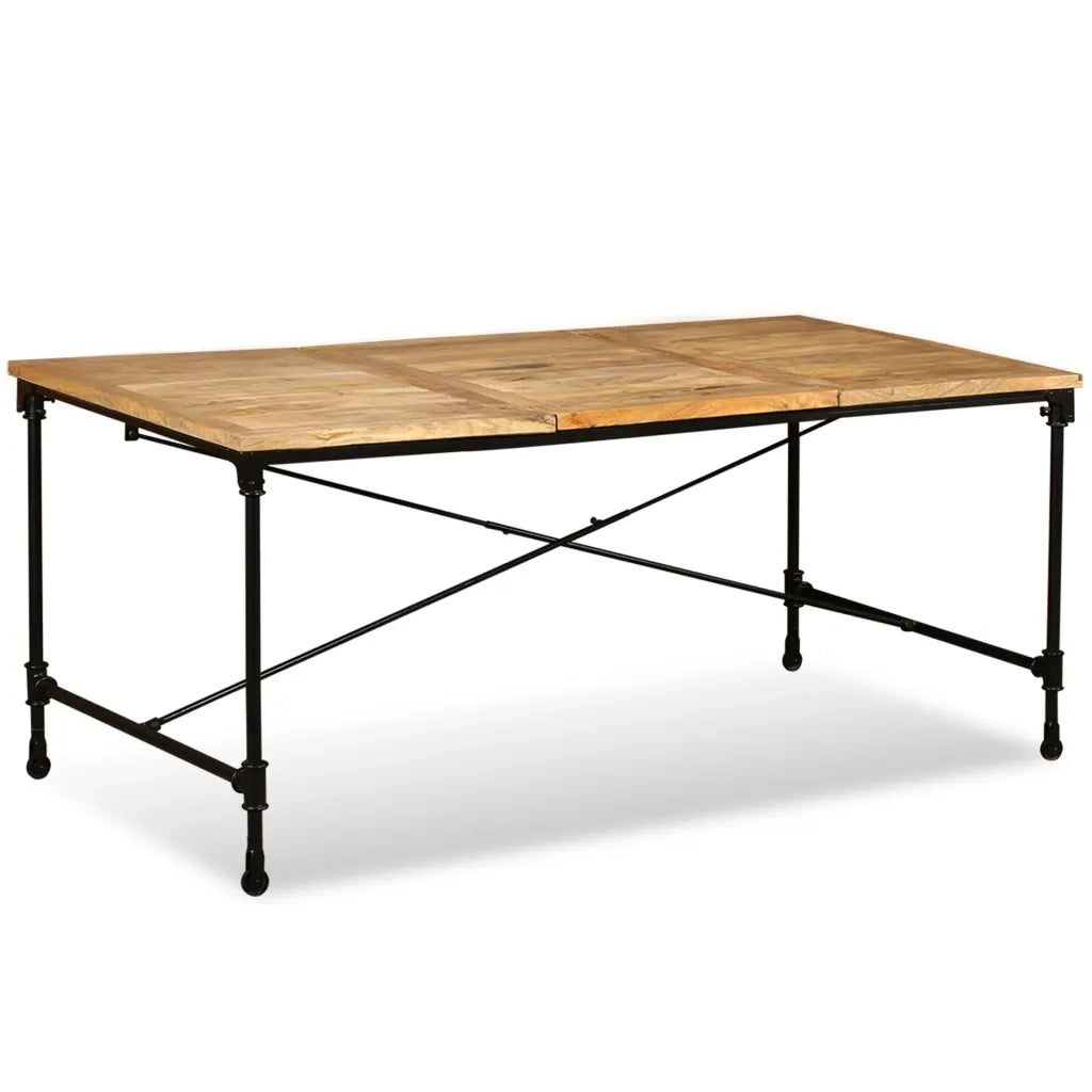 Tavolo da Pranzo in Legno Massello di Mango 180 cm 243993