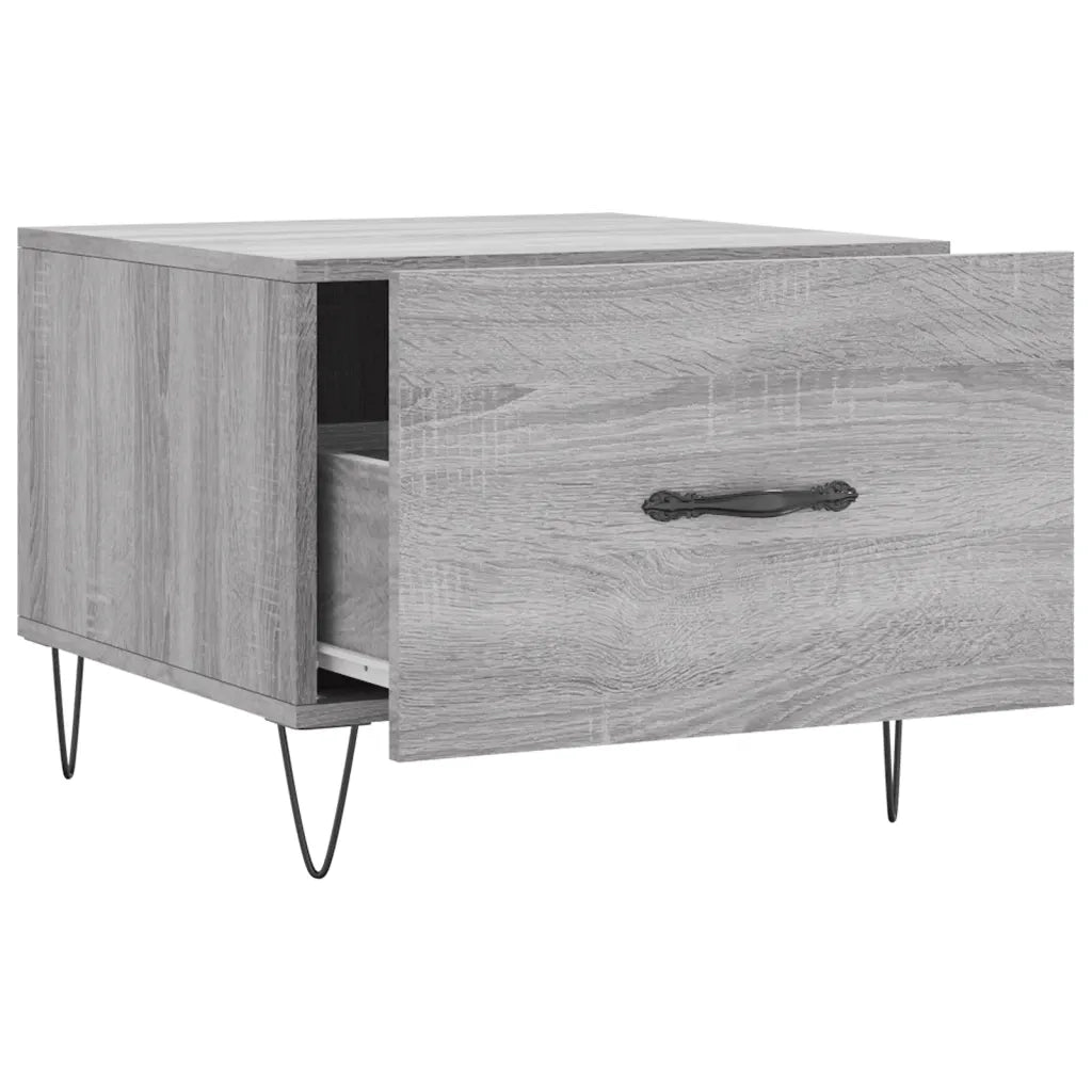 2 pz Tavolini salotto | Tavolino da caff¨¨ | Tavolino da Soggiorno Grigio Sonoma 50x50x40cm Legno Multistrato