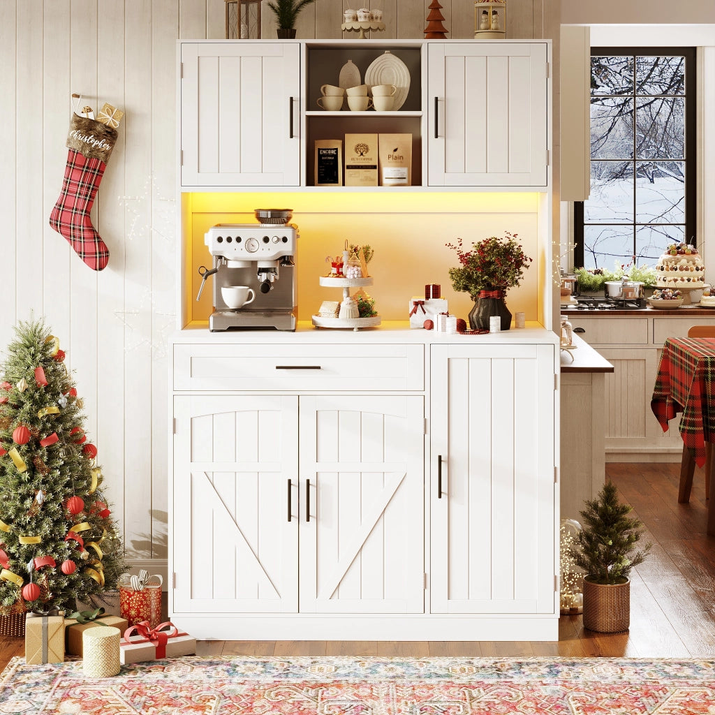 ARMADIO Contenitore 110x38x180 cm MDF Bianco con LED e prese USB