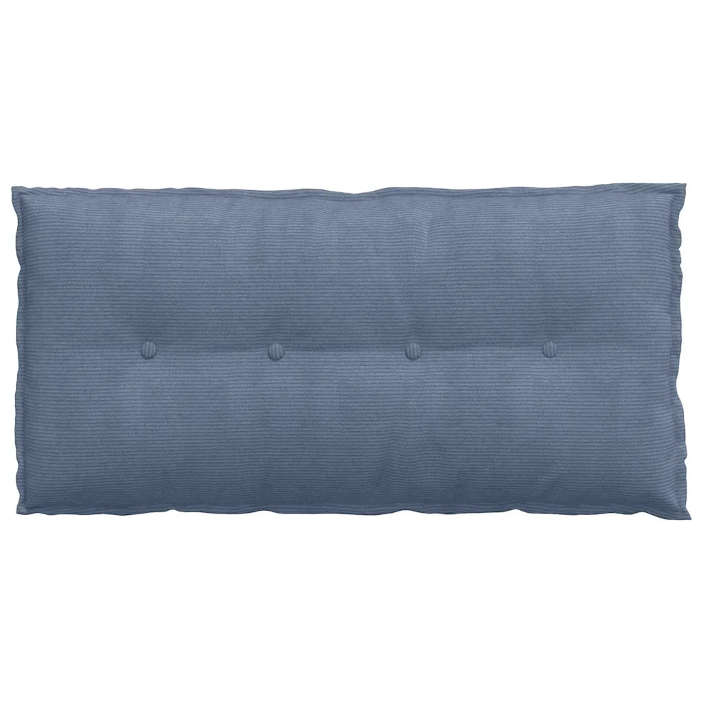 Cuscino per Schiena Blu 100 x 50 cm Tessuto in Cords 42014782