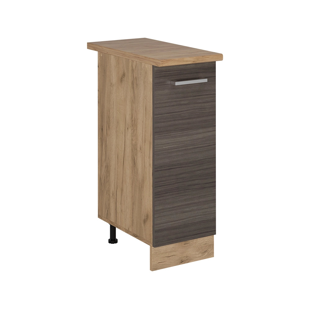 Vicco Armadio cucina dispensa alto Grigio nobile 30 cm , PL Rovere