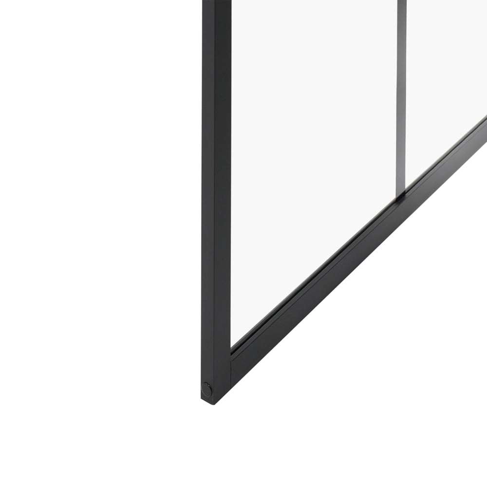 Schermo doccia nero in vetro temperato telaio in alluminio 90 x 195 cm Walk In Wet Room Bagno Doccia