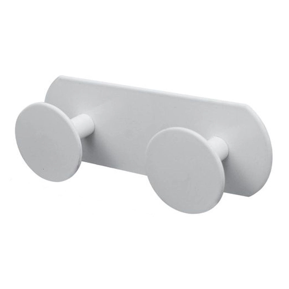 Trade Shop - Appendino Con 2 Ganci Appendi Porta Asciugamano A 2 Posti Bagno Casa Bianco 59771 -