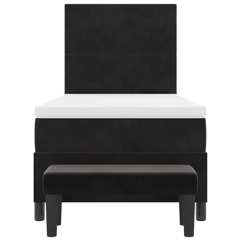 Letto a molle con testiera Nero 200 x 100 cm Velluto 3344494