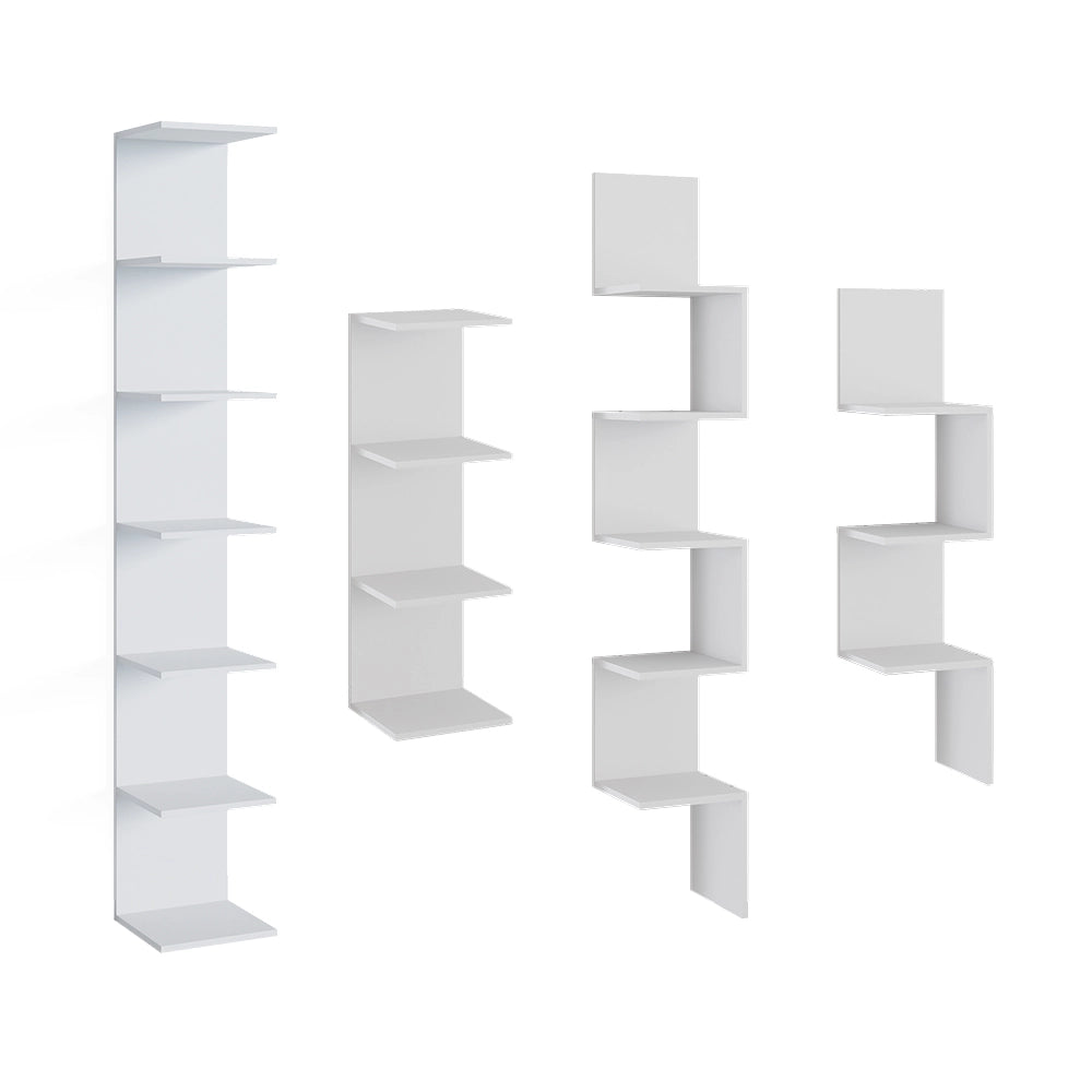 Vicco Scaffale a muro Bianco 30 x 95 cm Set di 2