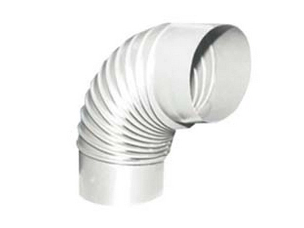 1pz gomito 90 porcellanato stufe legna bianco "ala smalto classic"  mm140 cod:ferx.fer362573