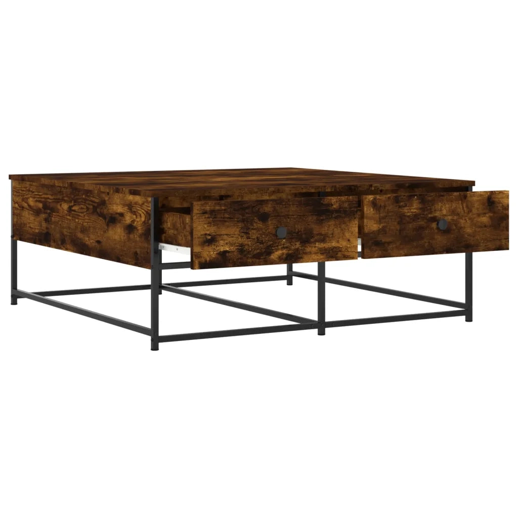 Tavolino da salotto | Tavolino da caff¨¨ | Tavolino da Soggiorno Rovere Fumo 100x99x40 cm Legno Multistrato