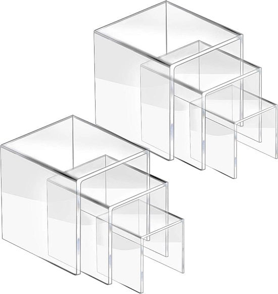 Supporto di esposizione in acrilico per figure Pops Amiibo - Supporto in acrilico trasparente per gioielli, caramelle e dessert