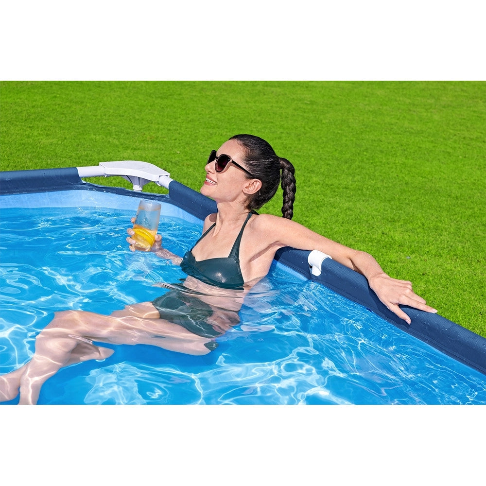 Trade Shop - Piscina Rettangolare Steel Pro Con Struttura In Acciaio Pompa Filtro 400x211x81cm 56424 -