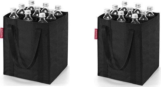 Set a doppio contenitore flessa trasportabile in nero - comodo per viaggiare 

Modello: Reisenthel bottle bag