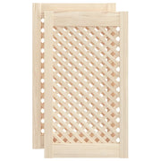 Ante con Design a Reticolo 2 pz 39,5x69 cm in Legno di Pino CFW3768445