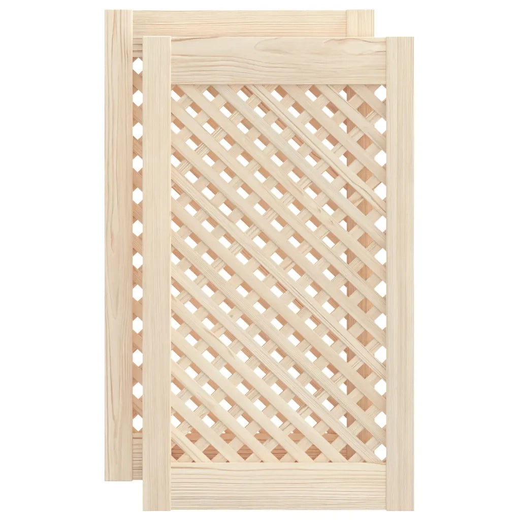 Ante con Design a Reticolo 2 pz 39,5x69 cm in Legno di Pino CFW3768445