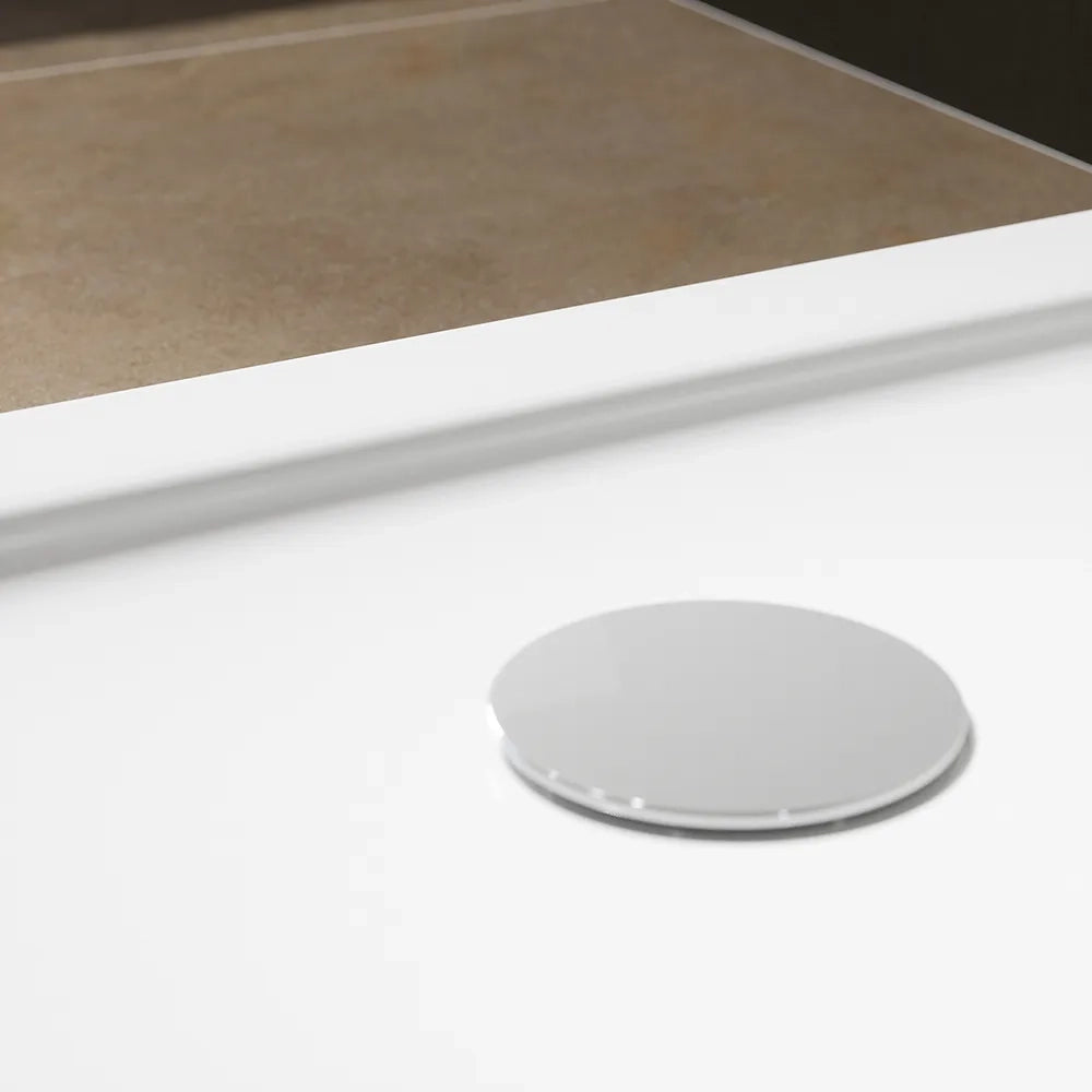 Piatto doccia 70x140 cm bianco lucido bordato in acrilico rinforzato | Asteios