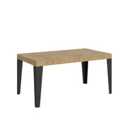 Tavolo allungabile 90x160/264 cm Flame telaio Antracite - Quercia Natura