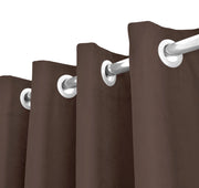 Tenda Semioscurante 140 x 290 Cm Moderne Con Occhielli  Marrone - 2 Tende
