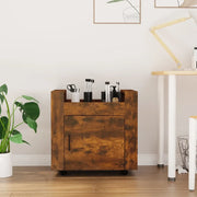 Carrello Scrivania rovere fumo 60x45x60 cm Legno Multistrato 816613