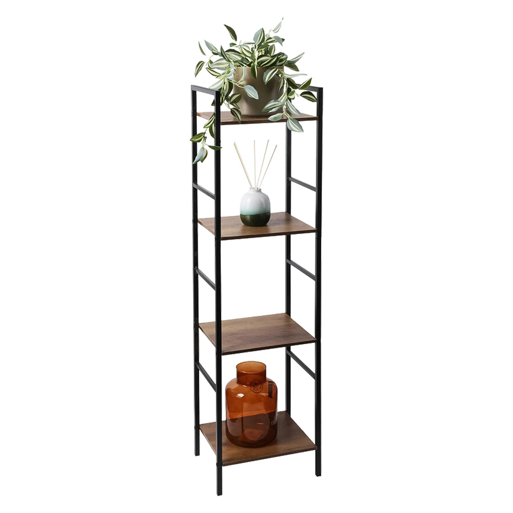 SCAFFALE IN METALLO E LEGNO cm 29,45 x 23,5 x H 160,5 - 4 ripiani  - BricoGo