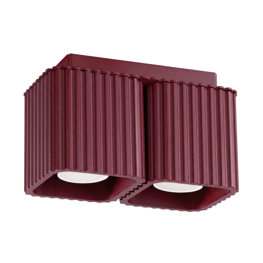 Plafoniera RIFF 2 bordeaux GU10