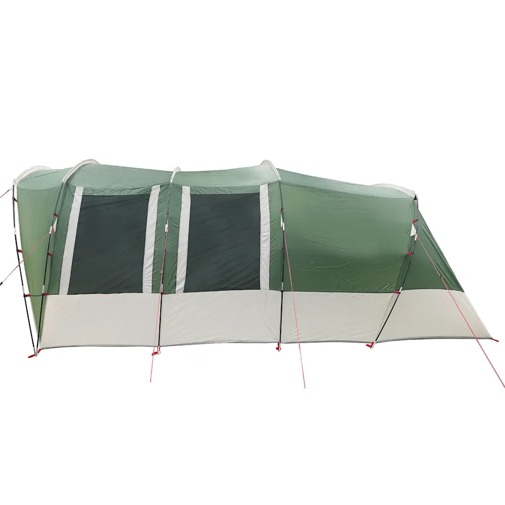 Tenda Familiare a Tunnel per 8 Persone Verde Impermeabile