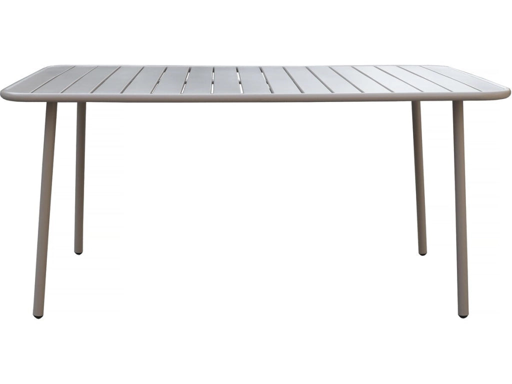 Tavolo da giardino in metallo "Bilbao" - 150 x 90 x 71 cm - Tortora