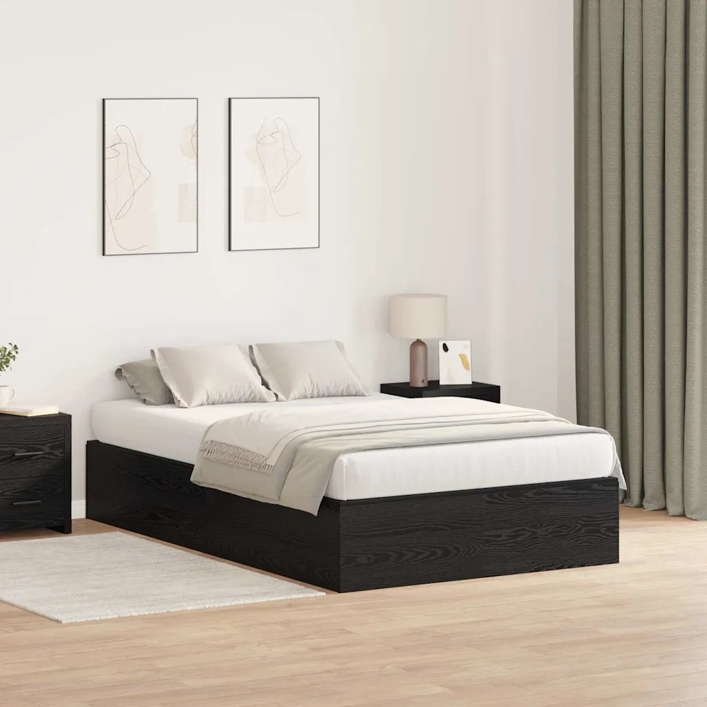 Struttura letto con contenitore Rovere Nero 120 x 190 cm 3335422