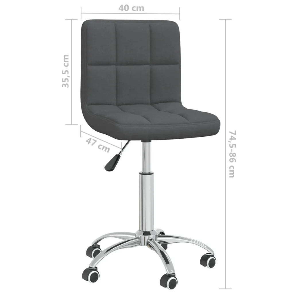 Sedia da Ufficio Girevole Grigio Scuro in Tessuto cod mxl 34080