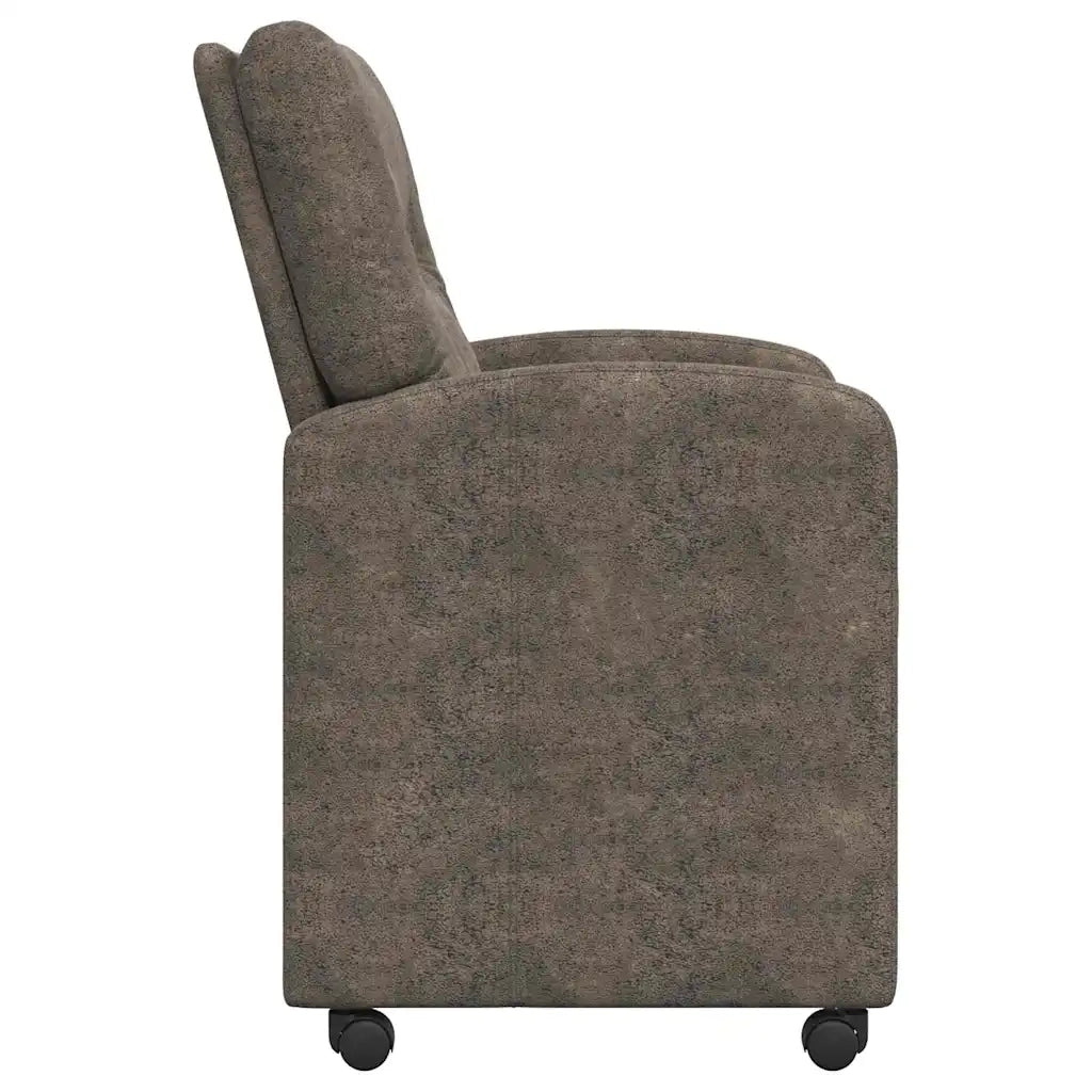 Sedie da Pranzo con Ruote 2 pz | Sedie da cucina Grigio scuro 57 x 67 x 95 cm