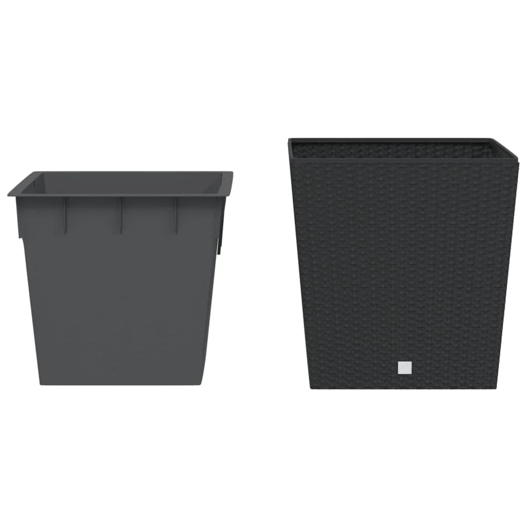 Fioriera rialzata vassoio piante fiori terrazza giardino e interno rimovibile 37/64 L rattan PP antracite 02_0038607