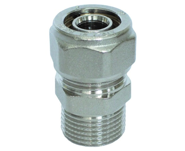 RACCORDO DIRITTO MASCHIO PER TUBO MULTISTRATO COMPLETO DI KIT 1/2 Ø20   PETTINAROLI