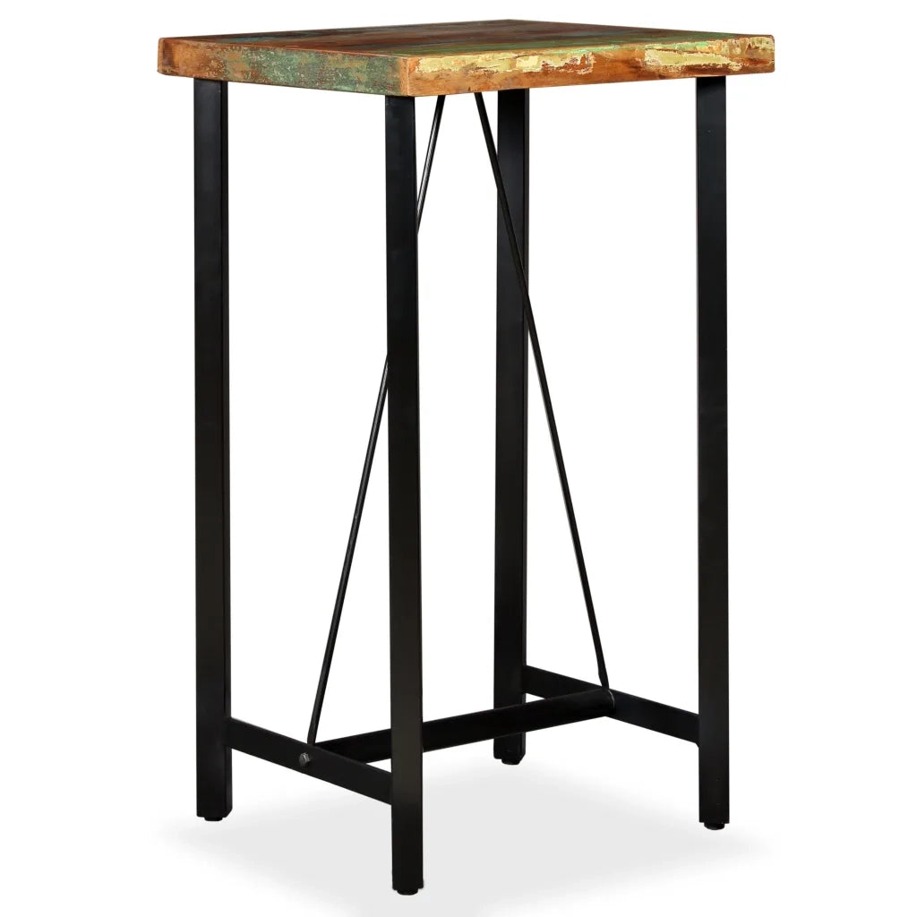 Tavolo da Bar in Legno Massello di Recupero 60x60x107 cm 245439