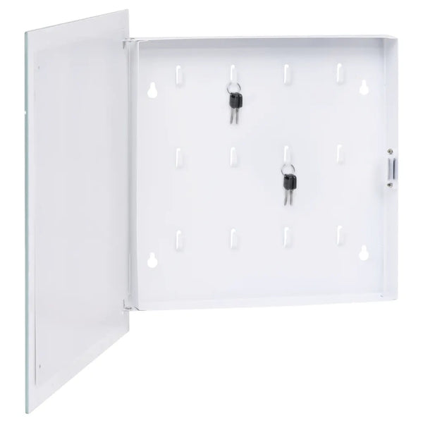 Cassetta Portachiavi con Lavagna Magnetica Bianca 35x35x4 cm 322776