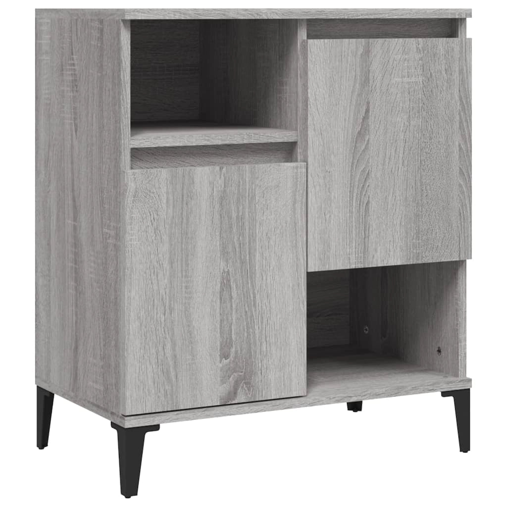 Buffet credenza cassettiera armadio mobile contenitore organizer per cucina soggiorno salotti 3 pezzi rovere Sonoma 60 x 35 x 70 cm legno ingegnerizzato grigio 02_0037169