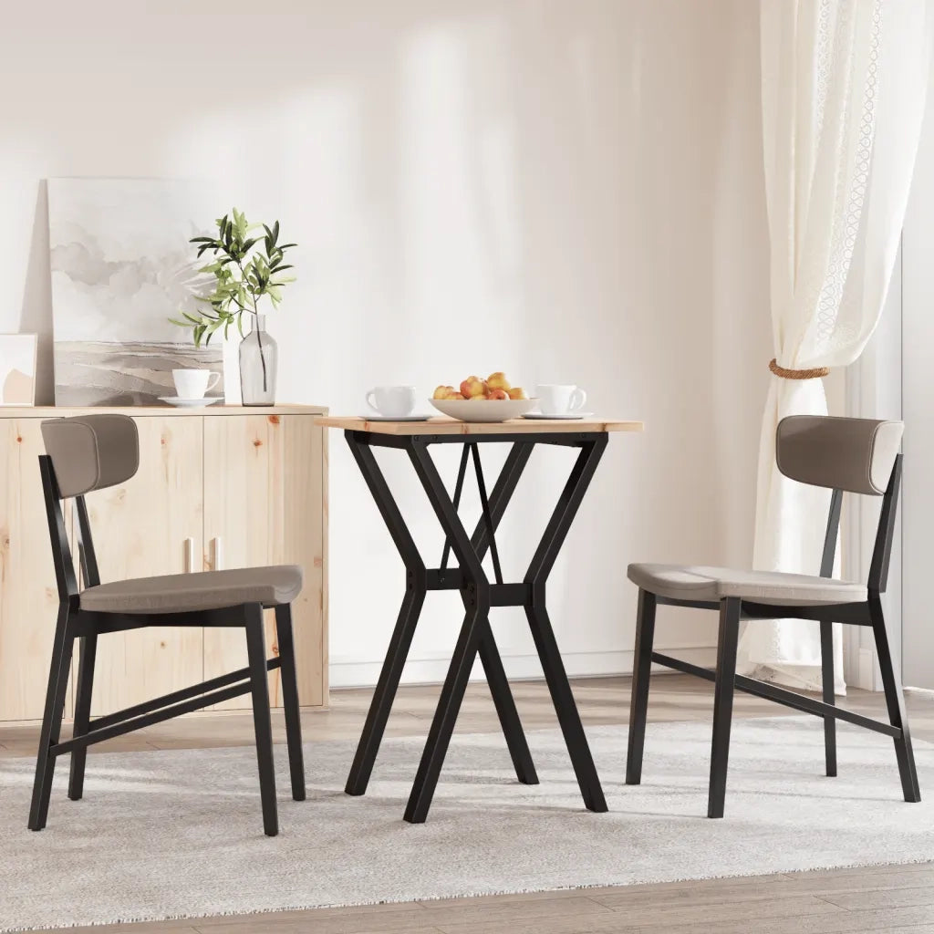 vidaXL Tavolo da Pranzo Telaio a Y 50x50x75 cm Legno Pino e Acciaio