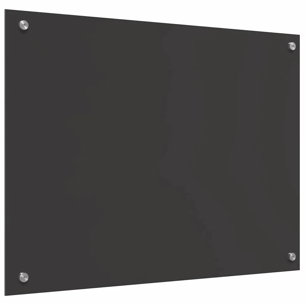 Set di 2 paraschizzi da cucina moderni ed eleganti 80 x 60 cm in vetro temperato grigio scuro 02_0056243