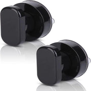 Maniglia di apertura - Senza perforazione necessaria - Maniglia autoadesiva per spingere e tirare - Adatta per porte di vetro, porte scorrevoli e porte a cassettone - 6,2 x 5 cm - Nero - 2 pezzi