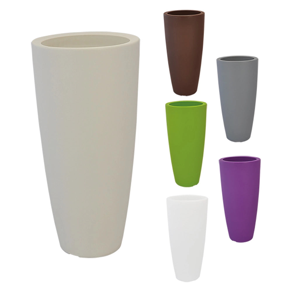 1pz vaso tondo 'stilo' +â-£ cm 40xh.90 - 20 lt. bianco cod:ferx.6126802nlm
