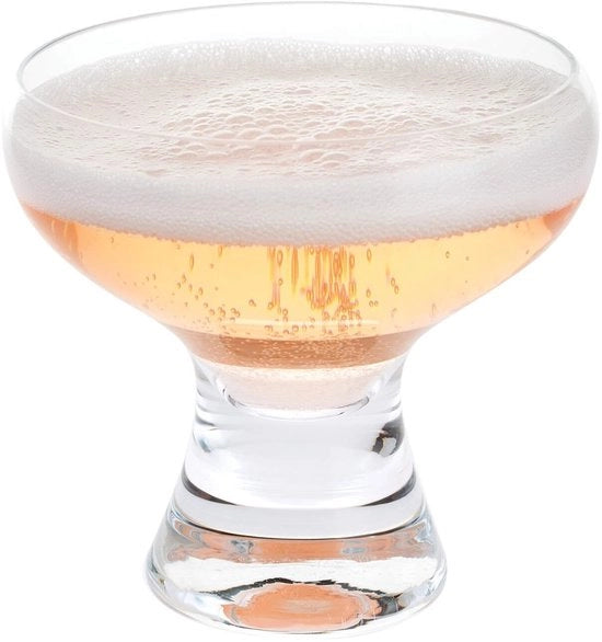 Set di Coppe per Champagne in Vetro Dartington Crystal - Design Vintage - Ideale per Cocktail - Accessori per Bar - Set da 4 pezzi - Coppe Reutilizzabili