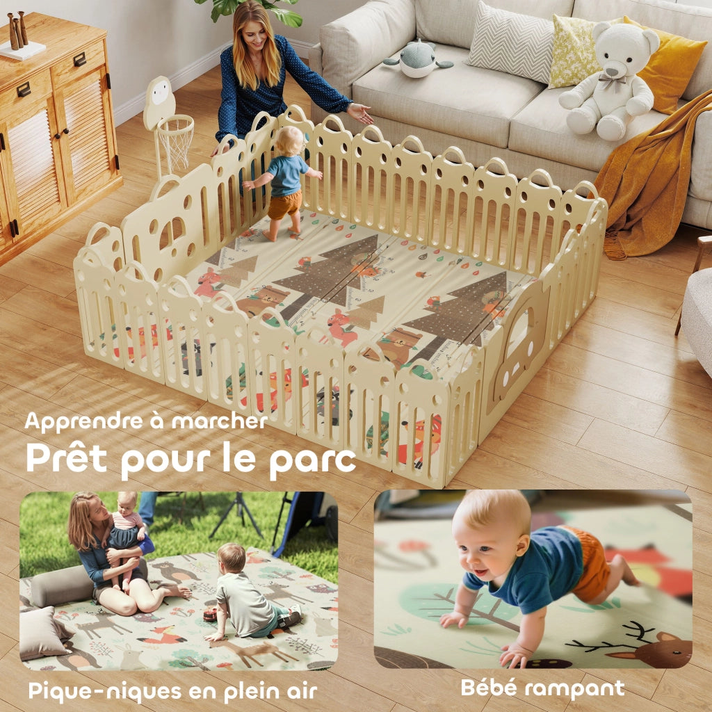Tapis da gioco per bambini ¨C zephmum ¨C 196x176x1.5 cm multicolore