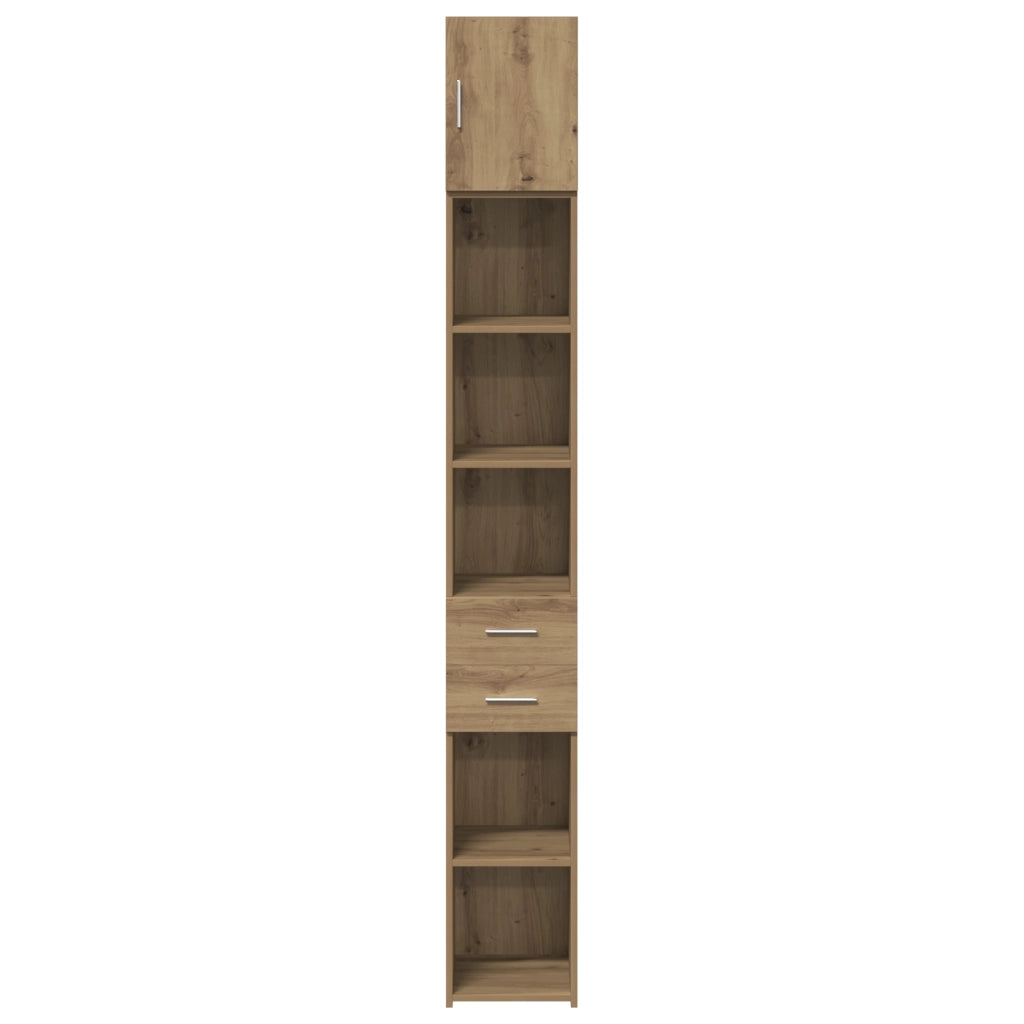 Armadio sottile  in rovere artigianale 30x42.5x225 cm in legno ingegnerizzato