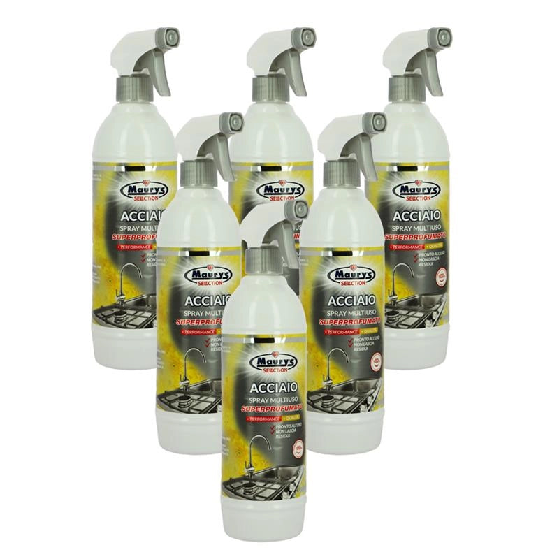 MAURY'S SPRAY MULTIUSO ACCIAIO SUPERPROFUMATO 750ML SET 6PZ