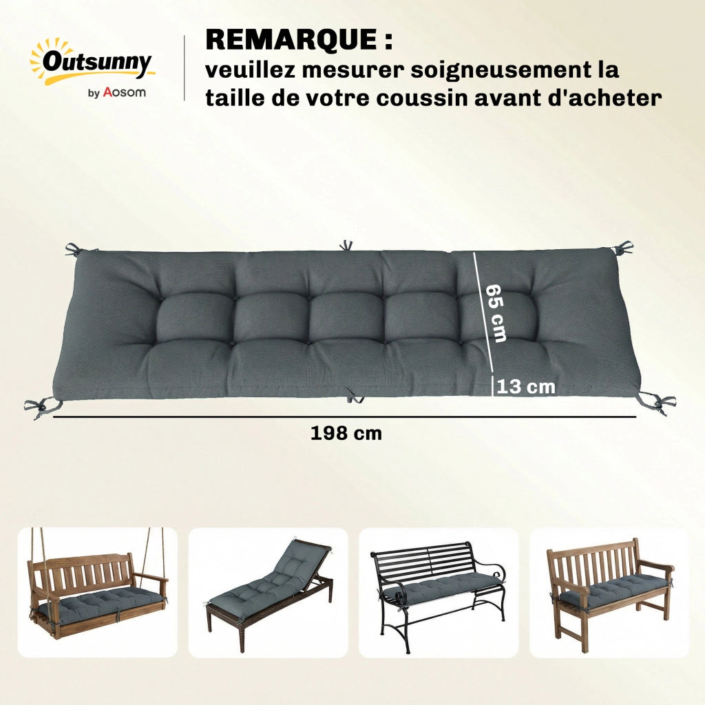 Poltrona chaise longue con cuscino in schiuma a memoria e cinghie, protezione UV50+ ¨C Zephmum ¨C Grigio scuro 198x65x13cm