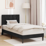 Struttura del letto con testiera Nero 90 x 190 cm Velluto 42027635
