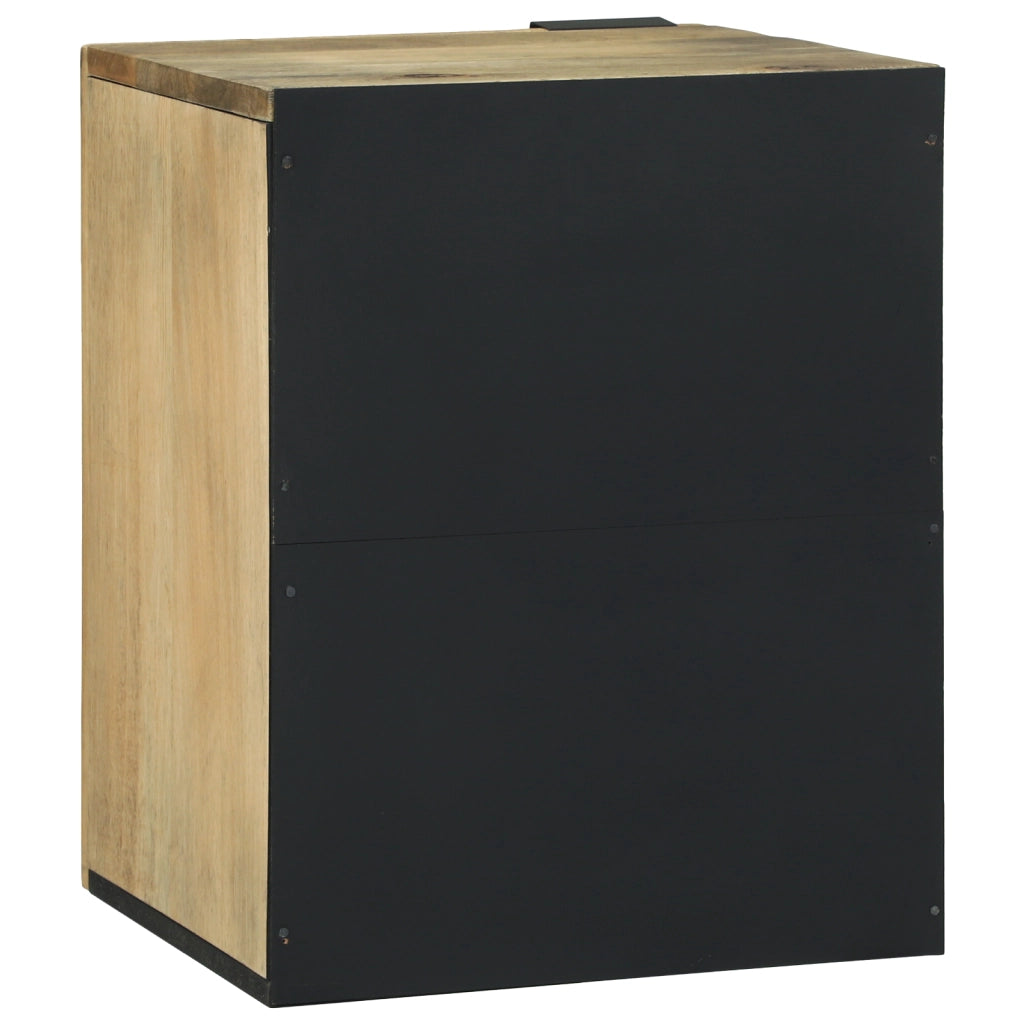 Mobile da Bagno a Muro 38x33.5x48 cm Legno Massello di Mango e Legno Ingegnerizzato