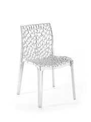 Set 4 sedie design moderne policarbonato traforate
