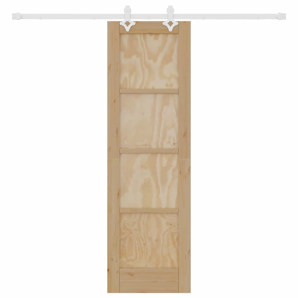 Porta scorrevole Naturale e Bianco 61 x 198,5 cm