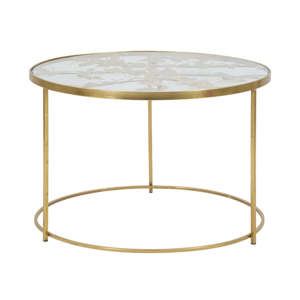 Tavolino VKH559, Oro, Metallo, 60x60x40,5 cm