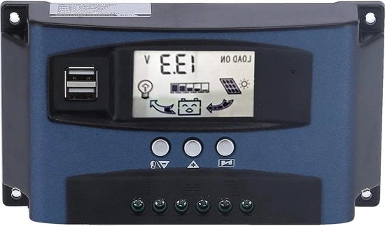 Regolatore di Carica con Energia Solare MPPT Tracciamento 12V-24V 30A Schermo LCD