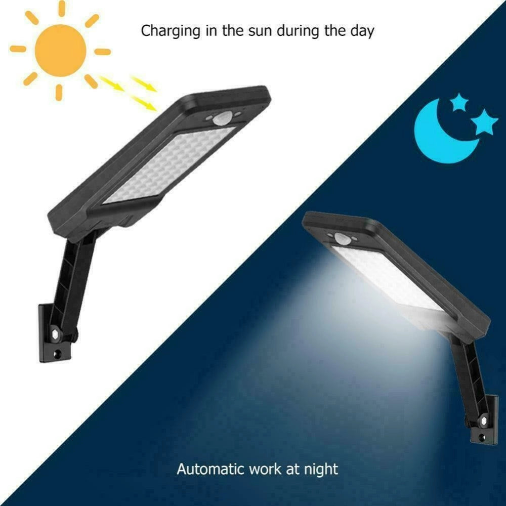 Trade Shop - Lampione Stradale Pannello Energia Solare Faro Fotovoltaico Esterno 36 Led Luce -