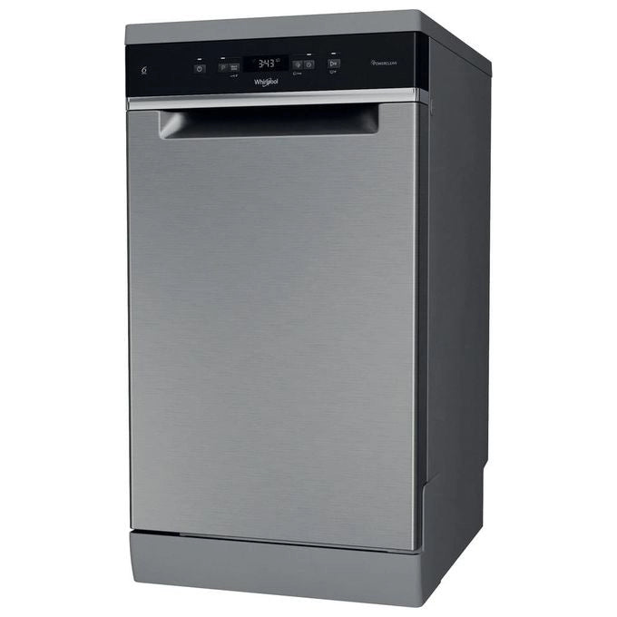 Whirlpool Lavastoviglie FS 45 cm classe D, 11 coperti, Terzo cesto, 6° senso, PowerCleanPro, Inox